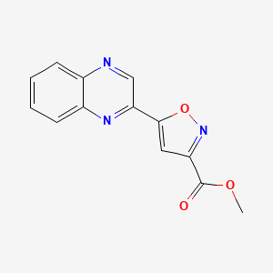 molecular formula C13H9N3O3 B13695780 Methyl 5-(2-Quinoxalinyl)isoxazole-3-carboxylate 