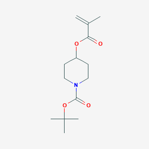 molecular formula C14H23NO4 B13695782 1-Boc-4-piperidyl Methacrylate 