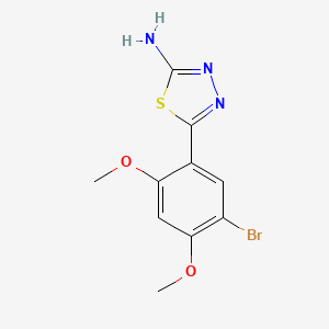 molecular formula C10H10BrN3O2S B13695786 2-Amino-5-(5-bromo-2,4-dimethoxyphenyl)-1,3,4-thiadiazole 