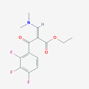 molecular formula C14H14F3NO3 B1369584 Ethyl 3-dimethylamino-2-(2,3,4-trifluorobenzoyl)Acrylate 