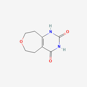 molecular formula C8H10N2O3 B13695841 5,6,8,9-Tetrahydrooxepino[4,5-d]pyrimidine-2,4(1H,3H)-dione 