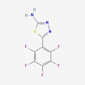 molecular formula C8H2F5N3S B13695848 5-(Perfluorophenyl)-1,3,4-thiadiazol-2-amine 