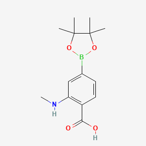 2-(Methylamino)-4-(4,4,5,5-tetramethyl-1,3,2-dioxaborolan-2-yl)benzoic acid