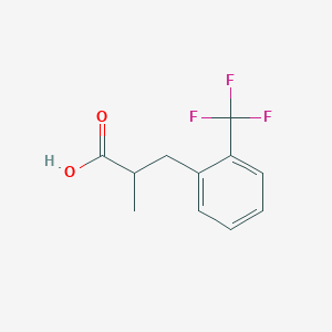 molecular formula C11H11F3O2 B1369587 2-Methyl-3-(2-trifluoromethyl-phenyl)-propionic acid 