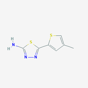 molecular formula C7H7N3S2 B13695871 2-Amino-5-(4-methyl-2-thienyl)-1,3,4-thiadiazole 