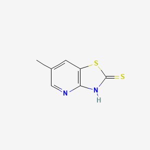 molecular formula C7H6N2S2 B1369588 6-Methylthiazolo[4,5-b]pyridine-2-thiol CAS No. 586409-05-4