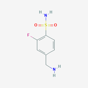 molecular formula C7H9FN2O2S B13695885 4-(Aminomethyl)-2-fluorobenzenesulfonamide 