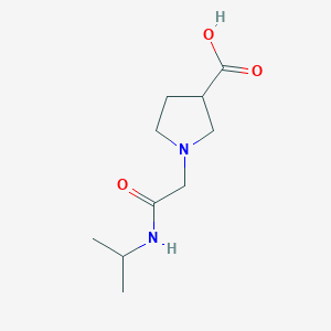 molecular formula C10H18N2O3 B1369591 1-{[(Propan-2-yl)carbamoyl]methyl}pyrrolidine-3-carboxylic acid 
