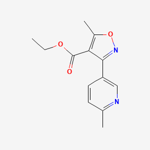 molecular formula C13H14N2O3 B13695926 Ethyl 5-Methyl-3-(6-methyl-3-pyridyl)isoxazole-4-carboxylate 