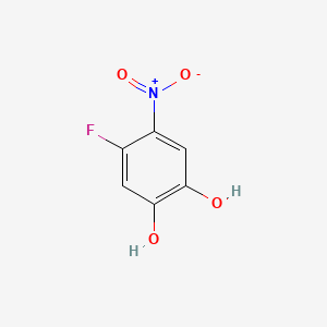 molecular formula C6H4FNO4 B13695931 4-Fluoro-5-nitro-1,2-benzenediol 