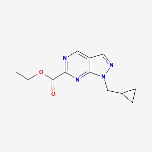 molecular formula C12H14N4O2 B13695950 Ethyl 1-(Cyclopropylmethyl)pyrazolo[3,4-d]pyrimidine-6-carboxylate 