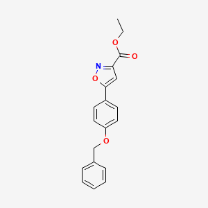 molecular formula C19H17NO4 B13695951 Ethyl 5-(4-(benzyloxy)phenyl)isoxazole-3-carboxylate 