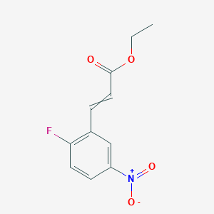 molecular formula C11H10FNO4 B13695962 Ethyl (E)-3-(2-Fluoro-5-nitrophenyl)acrylate 