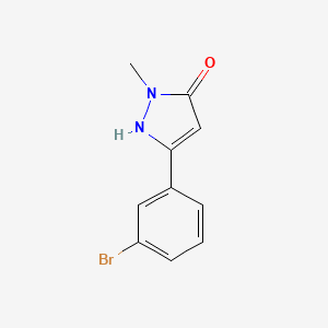 molecular formula C10H9BrN2O B13695964 3-(3-Bromophenyl)-1-methyl-1H-pyrazol-5-ol 