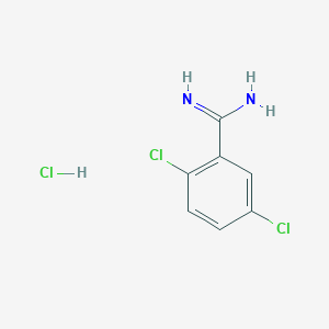 molecular formula C7H7Cl3N2 B13695979 2,5-Dichlorobenzimidamide Hydrochloride 