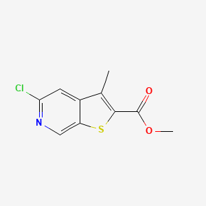 molecular formula C10H8ClNO2S B13695985 Methyl 5-chloro-3-methylthieno[2,3-c]pyridine-2-carboxylate 