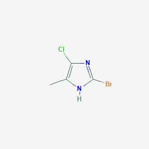 molecular formula C4H4BrClN2 B13696049 2-bromo-4-chloro-5-methyl-1H-imidazole 