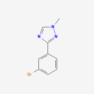 molecular formula C9H8BrN3 B13696051 3-(3-bromophenyl)-1-methyl-1H-1,2,4-Triazole 