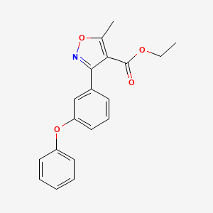 molecular formula C19H17NO4 B13696053 Ethyl 5-methyl-3-(3-phenoxyphenyl)isoxazole-4-carboxylate 