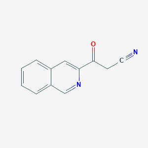 molecular formula C12H8N2O B13696087 3-(3-Isoquinolyl)-3-oxopropanenitrile 