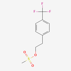 molecular formula C10H11F3O3S B13696096 4-Trifluoromethylphenethyl methanesulfonate 