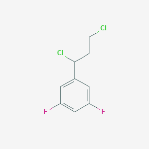 molecular formula C9H8Cl2F2 B13696129 1-(1,3-Dichloropropyl)-3,5-difluorobenzene 