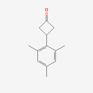 molecular formula C13H16O B13696148 3-Mesitylcyclobutanone 