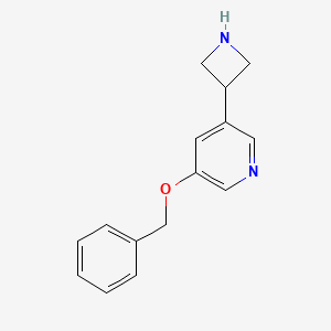 molecular formula C15H16N2O B13696158 3-(3-Azetidinyl)-5-(benzyloxy)pyridine 