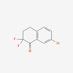 molecular formula C10H7BrF2O B13696176 7-Bromo-2,2-difluoro-3,4-dihydronaphthalen-1(2H)-one 