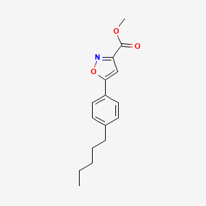 molecular formula C16H19NO3 B13696195 Methyl 5-(4-Pentylphenyl)isoxazole-3-carboxylate 