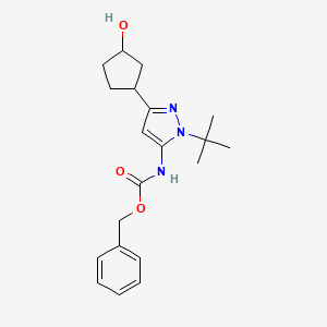 Benzyl (1-(tert-butyl)-3-((1S,3R)-3-hydroxycyclopentyl)-1H-pyrazol-5-yl)carbamate