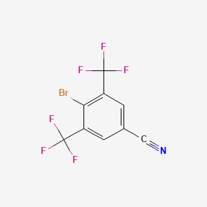 molecular formula C9H2BrF6N B13696216 4-Bromo-3,5-bis(trifluoromethyl)benzonitrile 