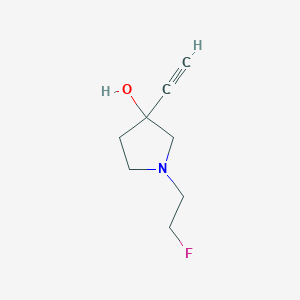 molecular formula C8H12FNO B13696261 3-Ethynyl-1-(2-fluoroethyl)pyrrolidin-3-ol 