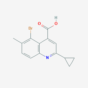 5-Bromo-2-cyclopropyl-6-methylquinoline-4-carboxylic Acid