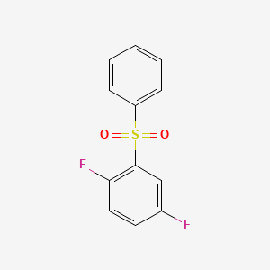 molecular formula C12H8F2O2S B13696300 1,4-Difluoro-2-(phenylsulfonyl)benzene 