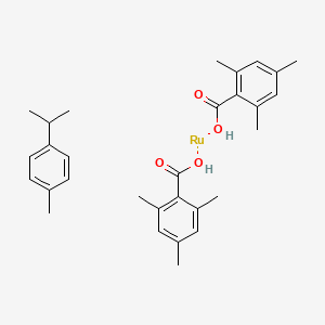 molecular formula C30H38O4Ru B13696305 1-Methyl-4-propan-2-ylbenzene;ruthenium;2,4,6-trimethylbenzoic acid 