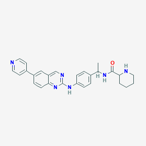 (R)-N-[(R)-1-[4-[[6-(4-Pyridyl)-2-quinazolinyl]amino]phenyl]ethyl]piperidine-2-carboxamide