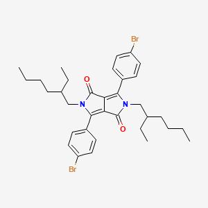 molecular formula C34H42Br2N2O2 B13696349 3,6-Bis(4-bromophenyl)-2,5-bis(2-ethylhexyl)pyrrolo[3,4-c]pyrrole-1,4(2H,5H)-dione 