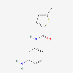 molecular formula C12H12N2OS B1369636 N-(3-Aminophenyl)-5-methylthiophene-2-carboxamide 
