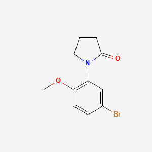 molecular formula C11H12BrNO2 B13696362 1-(5-Bromo-2-methoxyphenyl)-2-pyrrolidinone 