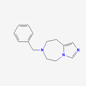 molecular formula C14H17N3 B13696374 7-Benzyl-5,6,8,9-tetrahydroimidazo[1,5-d][1,4]diazepine 