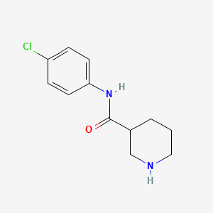 molecular formula C12H15ClN2O B1369638 N-(4-Chlorophenyl)piperidine-3-carboxamide CAS No. 787546-33-2