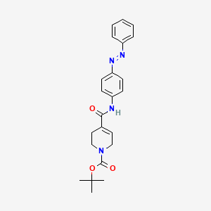 molecular formula C23H26N4O3 B13696383 (E)-1-Boc-N-[4-(phenyldiazenyl)phenyl]-1,2,3,6-tetrahydropyridine-4-carboxamide 