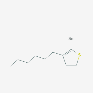 molecular formula C13H24SSn B13696401 (3-Hexyl-2-thienyl)trimethylstannane 