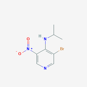 molecular formula C8H10BrN3O2 B13696429 3-Bromo-N-isopropyl-5-nitropyridin-4-amine 