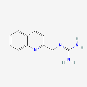 molecular formula C11H12N4 B13696438 1-(2-Quinolylmethyl)guanidine 