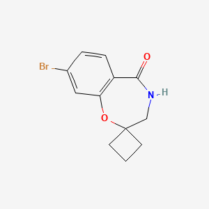 molecular formula C12H12BrNO2 B13696460 8-Bromospiro[3,4-dihydro-1,4-benzoxazepine-2,1'-cyclobutane]-5-one 