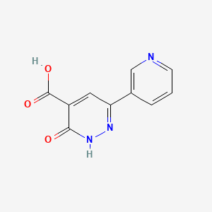 molecular formula C10H7N3O3 B1369648 3-Oxo-6-(pyridin-3-yl)-2,3-dihydropyridazine-4-carboxylic acid 