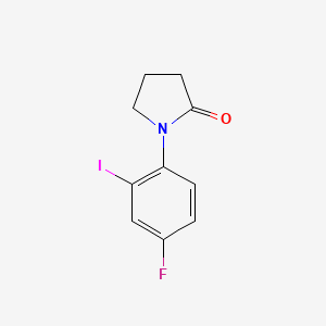 molecular formula C10H9FINO B13696482 1-(4-Fluoro-2-iodophenyl)-2-pyrrolidinone 