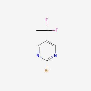 molecular formula C6H5BrF2N2 B13696501 2-Bromo-5-(1,1-difluoroethyl)pyrimidine 